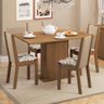 Conjunto Sala de Jantar Mesa Tampo de Madeira 4 Cadeiras Talita Madesa - 2