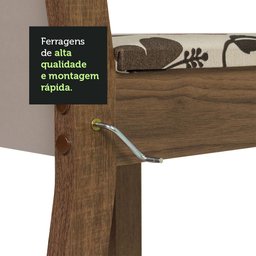 Conjunto Sala de Jantar Mesa Tampo de Madeira 4 Cadeiras Talita Madesa - 6