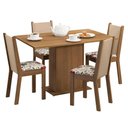 Ver imagem 4 de Conjunto Sala de Jantar Mesa Tampo de Madeira 4 Cadeiras Talita Madesa