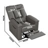 Poltrona para Maquiagem Motorizada com Controle Remoto Corino Cinza Plush Shop Jm - 4