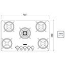 Ver imagem 4 de Cooktop 5 Bocas à Gás Tramontina Glass Brasil 5Ggtri 70 Bivolt