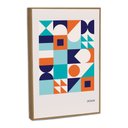 Ver imagem 2 de Quadro Decorativo Bauhaus Design Minimalista com Moldura Filete