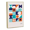 Ver imagem 3 de Quadro Decorativo Bauhaus Design Minimalista com Moldura Filete