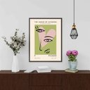 Ver imagem 1 de Quadro Poster Picasso Verde - Coração 33x24cm - com Vidro:moldura Preta