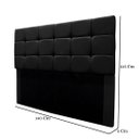 Ver imagem 3 de Cabeceira Estofada Cama Box Casal 140 Cm Gabriela Suede:preto