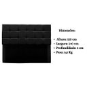Ver mais imagens de Cabeceira Estofada Cama Box Casal 140 Cm Gabriela Suede:preto