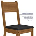 Ver imagem 4 de Kit 8 Cadeiras de Jantar Milano MDF Preta Base Carvalho Pallazio