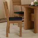 Ver imagem 7 de Kit 8 Cadeiras de Jantar Milano MDF Preta Base Carvalho Pallazio