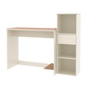 Ver imagem 1 de Conjunto de Escritório 2 Peças Noruega Office Mesa e Armário Livreiro - Via Nossa - Off White e