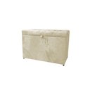 Ver imagem 1 de Puff Baú Estofado em Suede Amassado com Pistão Á Gás - Creme