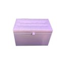 Ver imagem 1 de Puff Baú Estofado em Corino com Pistão Á Gás - Rosa Claro