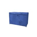 Ver imagem 1 de Puff Baú Estofado em Suede Amassado com Pistão Á Gás - Azul Royal
