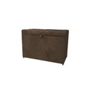 Ver imagem 1 de Puff Baú Estofado em Suede Amassado com Pistão Á Gás - Marrom Cacau