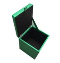 Ver imagem 2 de Puff Baú Estofado em Corino 1 Lugar Quadrado - Verde