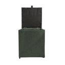 Ver imagem 4 de Puff Baú Estofado em Suede Amassado 1 Lugar Quadrado - Cinza