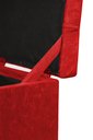 Ver imagem 3 de Puff Baú Estofado em Suede Amassado 1 Lugar Quadrado - Vermelho