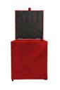 Ver imagem 4 de Puff Baú Estofado em Suede Amassado 1 Lugar Quadrado - Vermelho