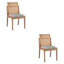 Ver imagem 1 de Kit 2 Cadeiras Decorativa Sala de Jantar Luxo Livia Facto Prata Brilho - Mozzelar