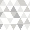 Papel de Parede Triângulos Branco e Cinza - 2