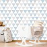 Papel de Parede Triângulos Geométricos Azul - 1