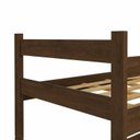 Ver imagem 2 de Beliche Solteiro com Escada e Proteção Antiquedas 100% MDF Prisma Plus Amadeirado Marrom