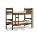 Ver imagem 3 de Beliche Solteiro com Escada e Proteção Antiquedas 100% MDF Prisma Plus Amadeirado