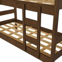 Ver imagem 5 de Beliche Solteiro com Escada e Proteção Antiquedas 100% MDF Prisma Plus Amadeirado Marrom