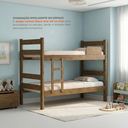 Ver imagem 6 de Beliche Solteiro com Escada e Proteção Antiquedas 100% MDF Prisma Plus Amadeirado