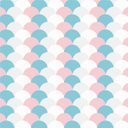 Ver imagem 2 de Papel de Parede Escamas Azul, Rosa e Branco