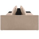 Ver imagem 6 de Sofá Ilha Modular para Sala 232cm com Puff Dublin K01 Veludo Bege e Sintético Preto - Lyam Decor