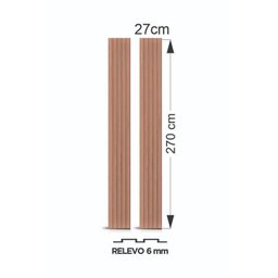 Painel Ripado Versátil: 02 unid. 270x27cm larg. Talatto Painéis Gianduia - 8