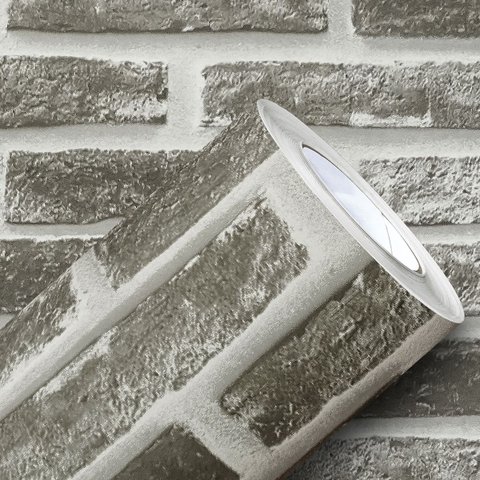 Papel Adesivo Tijolinho Cinza Escuro 3d Texturizado Vinil Lavável Autocolante para Decoração