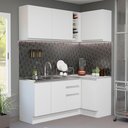 Ver imagem 1 de Armário de Cozinha Compacta de Canto 269cm Branco Glamy Madesa 01