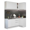 Ver imagem 3 de Armário de Cozinha Compacta de Canto 269cm Branco Glamy Madesa 01