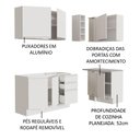 Ver imagem 5 de Armário de Cozinha Compacta de Canto 269cm Branco Glamy Madesa 01