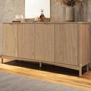 Ver imagem 2 de Buffet Aparador 167cm 4 Portas Madeira Maciça Nira Tauari F07 - Mpozenato