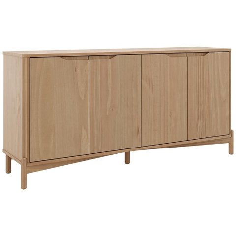 Buffet Aparador 167cm 4 Portas Madeira Maciça Nira Tauari F07 - Mpozenato