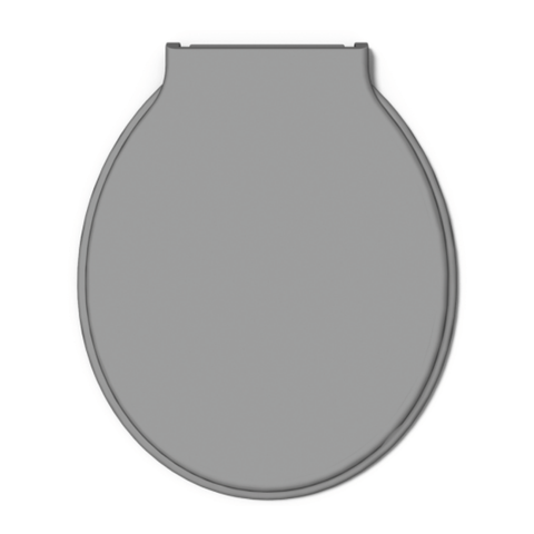 Assento Tampa para Vaso Sanitário Oval Almofadado Especial Econômico Cor Cinza Claro Durín