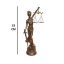 Ver imagem 2 de Dama da Justica em Resina Pintura Gold 52,5cm