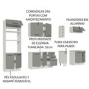 Ver mais imagens de Cozinha 290005 com Armário e Balcão Branco/cinza