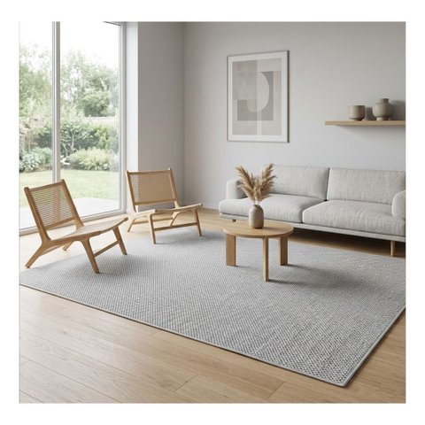 Tapete para Sala Quarto Enjoy 200x250 Prata