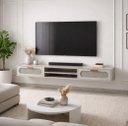 Ver imagem 1 de Rack Suspenso Santorini MDF com 2 Gavetas 1.80m Cor Off White