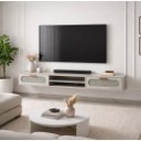 Ver imagem 1 de Rack Suspenso Santorini MDF com 2 Gavetas 1.80m Cor Off White