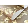 PAPEL DE PAREDE VINÍLICO IMPORTADO TEXTURA ESTILO ARABESCO - MARROM | DOURADO - 4