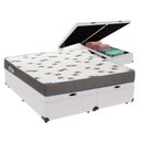 Ver imagem 1 de Cama Box Queen com Bau Ortobom D33 Light Bege Cor:branco