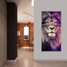 Quadro decorativo Leão The King Vertical Conjunto 3 Peças - 3