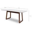 Ver imagem 2 de Mesa de Jantar Viena com Vidro Canto Garrafa Mmj-as As-castanho Claro/branco Laca 1,35m