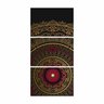 Quadro Conjunto Vertical Mandala Preto e Vermelho 3 Peças - 2