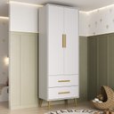 Ver imagem 1 de Guarda-Roupa Infantil Encanto Espresso Móveis Branco