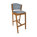 Ver imagem 2 de Kit 3 Banquetas Altas de Madeira Maciça Ana em Linho Premium Cor do Assento: Cinza Linho